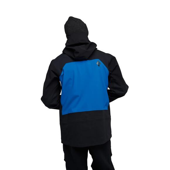 Black Diamond Recon Stretch Shell Jacket Parka Black Kingfisher Blue Mens M NWT - Picture 2 of 9
